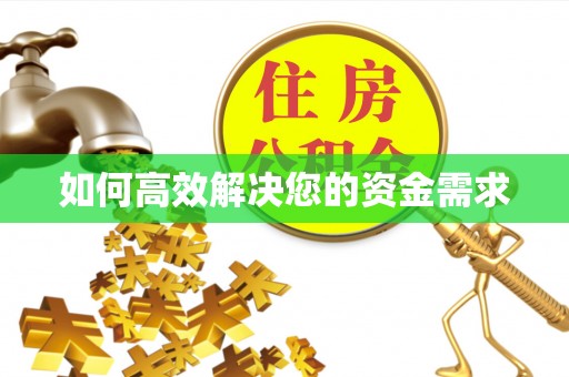 凤凰如何高效解决您的资金需求